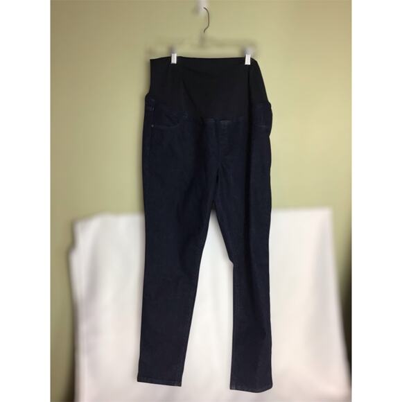 Isabel Maternity Women over the belly Jeans Sz. 14 Drk Blue NWOT Jeggings - Picture 3 of 10